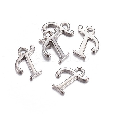 Platinum Plated Alloy Letter Pendants LS-PALLOY-J718-01P-T-1