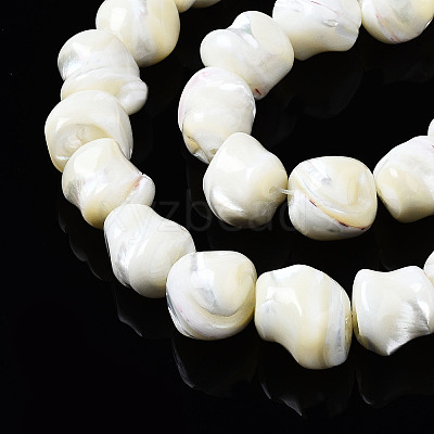 Natural Trochid Shell/Trochus Shell Beads Strands SSHEL-S266-003-1