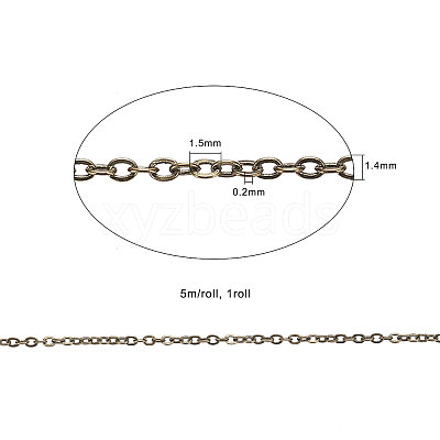 Brass Coated Iron Cable Chains CH-CJ0001-02AB-1