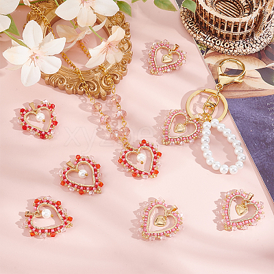 8Pcs 2 Styles Alloy Pendants PALLOY-GO00027-1