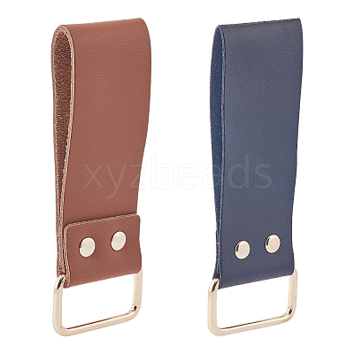2Pcs 2 Style Leather Tape Measure Clip for Belt AJEW-GF0007-76-1