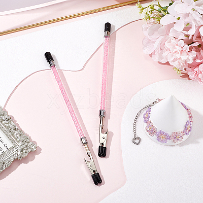 2Pcs Iron and PVC and Acrylic Alligator Memo Clips FIND-SC0011-26A-1