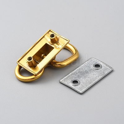 Alloy Double D-ring Suspension Clasps for Bag Strap FIND-WH0111-347-1