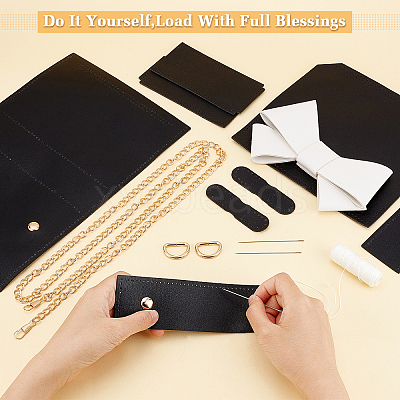 DIY Bowknot Styles Messenger Bag Purse Making Kits DIY-WH0308-89-1