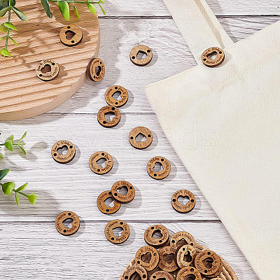Undyed Wood Connectors Charms WOOD-BC0001-06-1