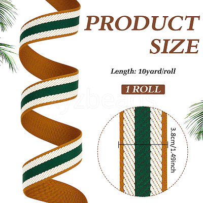 Polyester Grosgrain Ribbon OCOR-WH0105-091C-1