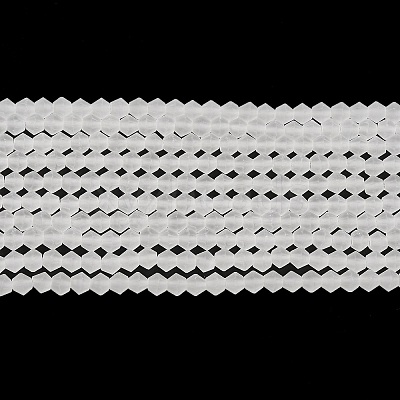 Imitate Austrian Crystal Frosted Glass Beads Strands GLAA-F029-TM4mm-B13-1