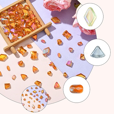 Electroplate Transparent Glass Beads EGLA-YW0003-22A-1