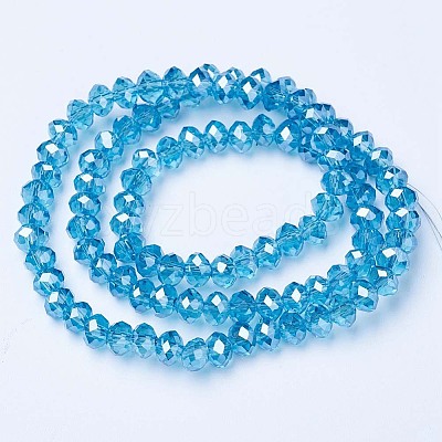 Electroplate Glass Beads Strands EGLA-A034-T8mm-A13-1