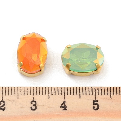 Oval Opal Sew On Rhinestones RGLA-G024-04B-G-1