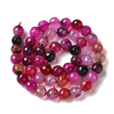 Dyed & Heated Natural Dragon Veins Agate Beads Strands G-P539-A01-27-1