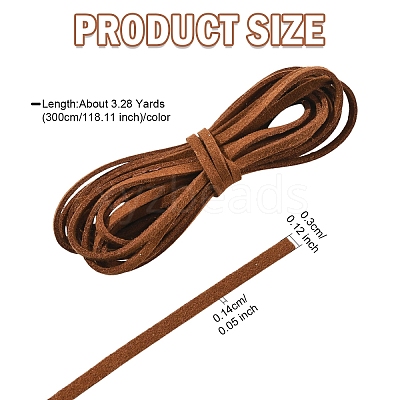 9M 3 Colors Eco-Friendly Faux Suede Cord LW-YW0001-02A-1