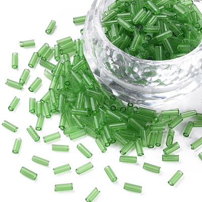 Transparent Glass Bugle Beads SEED-N005-001-C02-1