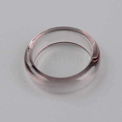 Transparent Resin Finger Rings RESI-WH0024-76L-1