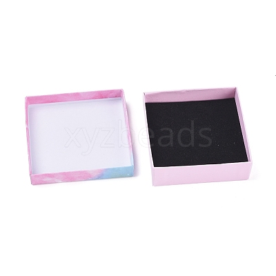 Cotton Filled Cardboard Gift Box Jewelry Set Boxes CBOX-G018-E02-1