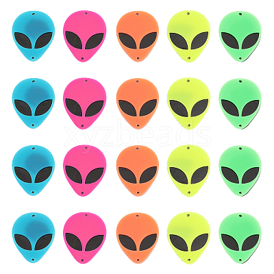 20Pcs 5 Colors Opaque Acylic Connector Charms SACR-CA0001-19-1