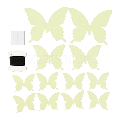 3D Plastic Luminous Wall Stickers DIY-F077-05G-1