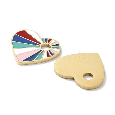 Ion Plating(IP) 304 Stainless Steel Enamel Pendants LS-STAS-P339-17G-01-1