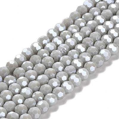 Electroplate Opaque Glass Beads Strands LS-EGLA-A035-P6mm-A22-1