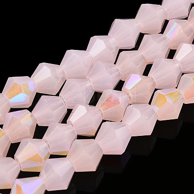 Imitation Jade Electroplate Glass Beads Strands EGLA-A039-J6mm-L07-1
