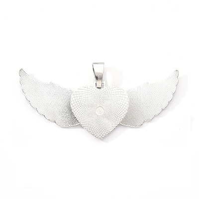 Alloy Pendant Cabochon Settings X-PALLOY-S107-001P-RS-1