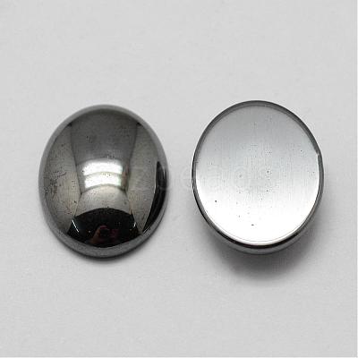 Non-magnetic Synthetic Hematite Cabochons G-P162-04-10x14mm-1