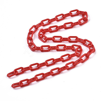 Handmade Opaque Acrylic Paperclip Chains X-KY-S166-002E-1