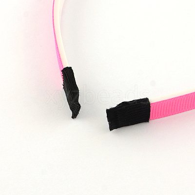 Plain Headwear Hair Accessories Plastic Hair Band Findings OHAR-S187-M-1