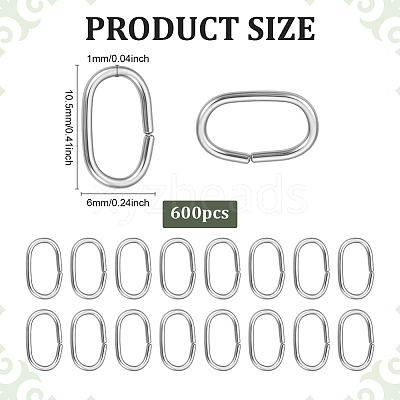 600Pcs 201 Stainless Steel Quick Link Connectors STAS-ME0002-34-1