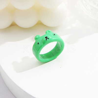 Cute Cartoon Resin Finger Rings for Women WG24438-10-1