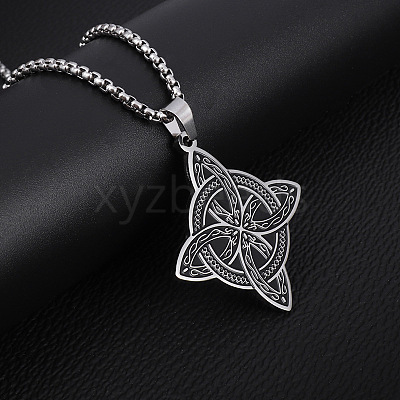 Viking Triskelion Knot 201 Stainless Steel Pendant Necklaces for Men FS-WG900AF-01-1
