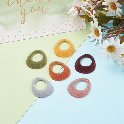 Flocky Alloy Pendants PALLOY-S134-003-1