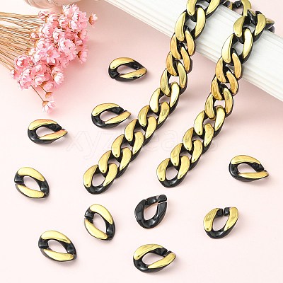 100Pcs Acrylic Linking Rings SACR-CJ0001-34-1