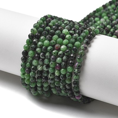 Natural Ruby in Zoisite Bead Strands G-P213-35-1