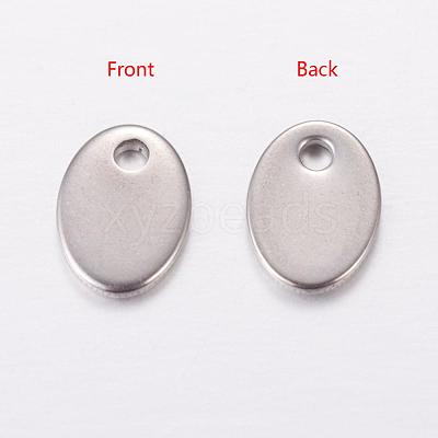 Tarnish Resistant 201 Stainless Steel Stamping Blank Tag Pendants STAS-Q064-1