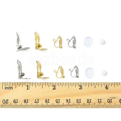 304 Stainless Steel Clip-on Earring Findings STAS-FS0001-59-1