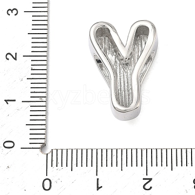 Brass Initial Beads KK-B167-27P-01Y-1