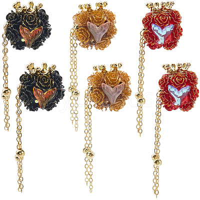 6Pcs 3 Colors Handmade Polymer Clay Rhinestone Beads CLAY-SC0001-92-1
