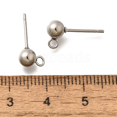 201 Stainless Steel Stud Earring Findings STAS-R156-01P-06-1