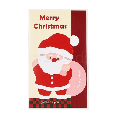 120Pcs Christmas Square Self Adhesive Paper Stickers Roll DIY-M070-07A-1