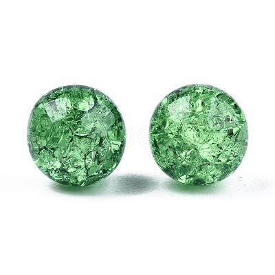 Transparent Crackle Acrylic Round Beads Strands CCG-R002-12mm-08-1