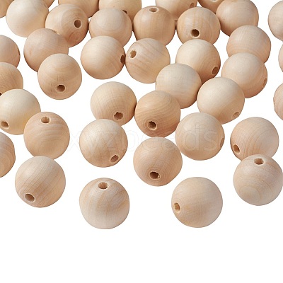 Unfinished Wood Beads WOOD-S651-6mm-LF-1