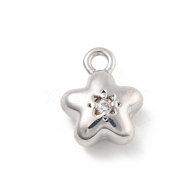 Brass Micro Pave Cubic Zirconia Pendants KK-D283-19P-1
