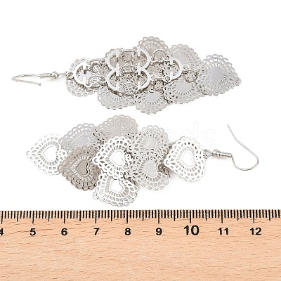 Brass Dangle Earrings EJEW-B157-02A-P-1
