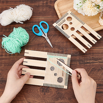 1 Set Wood Weaving Looms Kit DIY-BC0006-71-1