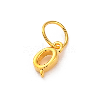 925 Sterling Silver Letter Charms with Jump Rings STER-R008-01G-Q-1