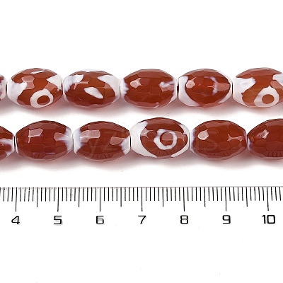 Natural Tibetan dZi Agate Beads Strands G-Q194-B02-01-1
