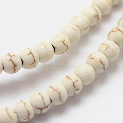 Synthetic Magnesite Bead Strands G-P228-43-4mm-1