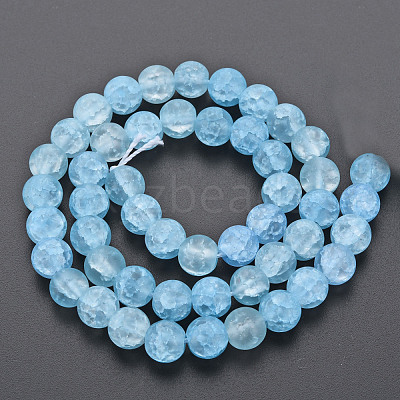 Crackle Glass Beads Strands X-GLAA-S192-D-008C-1