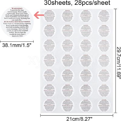 Coated Paper Label Stickers DIY-PH0013-13-1